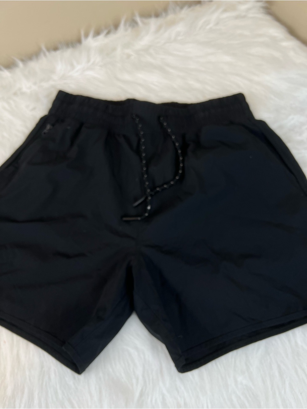 Abercrombie and Fitch Men's Black Nylon Shorts Baggies medium - Picture 2 of 13